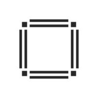 Simple canvas surrounded by a decorative edge vector