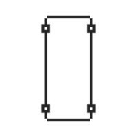Minimalist blank center with refined border details vector
