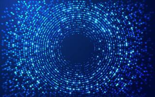 concept of digital transformation, graphic of dotted circle with futuristic element vector
