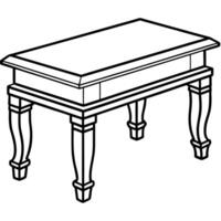 A table with legs and a table top vector