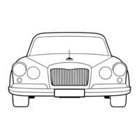 A drawing of a car on a white background vector