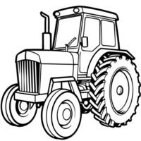 Tractor coloring pages for kids vector
