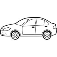Car coloring pages for kids vector