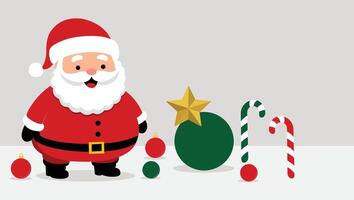 santa claus with ornamen isolated background vector