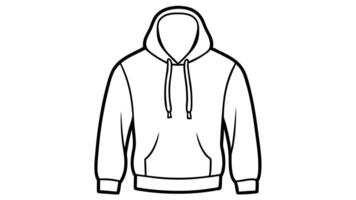A hoodie is shown in a drawing vector
