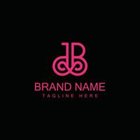 Creative Initial Letter DB Logo. Minimal Business Logo vector
