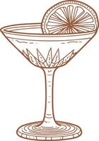 A margarita glass vector