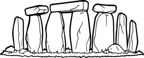 Stonehenge coloring pages vector