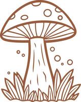 Poisonous Mushroom Psychedelic Cartoon vector
