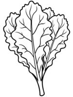 A black and white drawing of a leaf vector