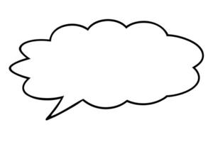 A speech bubble with a blank space for text vector