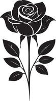 a black and white drawing of a rose with the words roses on it vector