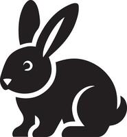 Isolated Rabbit Shadow Adorable Design vector