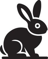 Isolated Rabbit Shadow Adorable Design vector