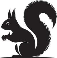 Premium Squirrel Silhouette for Educational Graphics vector