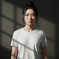 White space tee design photo
