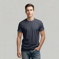 Unprinted tee display template photo