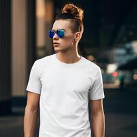 Blank canvas tee visualization photo