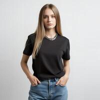 Neutral canvas shirt layout photo