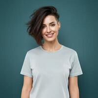 Undesigned t-shirt model photo