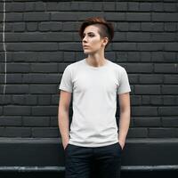 Empty clothing design mockup photo