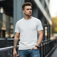 Empty fabric t-shirt preview photo