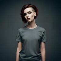 Raw design tee shirt concept photo