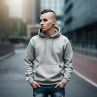 Empty hoodie design base photo