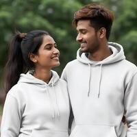 Blank hoodie fashion mockup photo