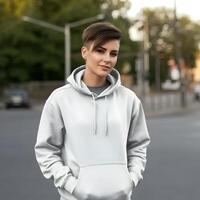 Open hoodie canvas photo