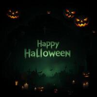 Moonlit Halloween night photo