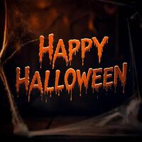 Creepy castle Halloween setting photo