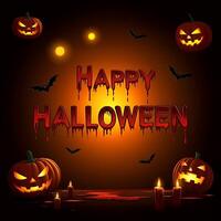 Pumpkin-filled Halloween setting photo