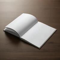 Blank template for book cover mockup design photo