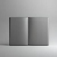 Unmarked book cover mockup template photo
