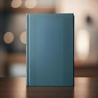 Editable blank book cover mockup design photo