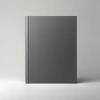 Template for clean, blank book cover mockup photo