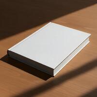 Blank book jacket mockup template photo