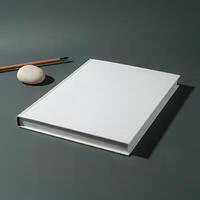 Open canvas book cover mockup photo