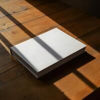 Basic book cover mockup, blank format photo