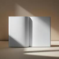 Standard blank book cover mockup template photo