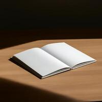 Blank book cover template for mockup photo