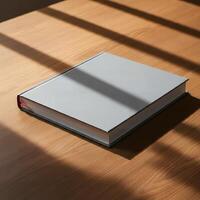 Neutral book cover mockup design photo
