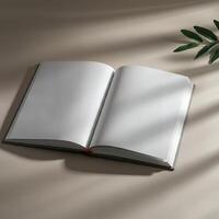 Bare book cover mockup for design photo