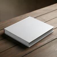 Unadorned book cover mockup template photo