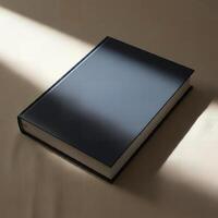 Template for blank book cover mockup photo