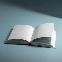 Book cover mockup with a blank canvas photo