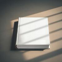 Blank book cover mockup template photo