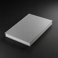 Empty book cover mockup design photo