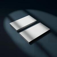 Business card template simulation photo